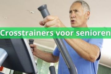 oudere man op crosstrainer