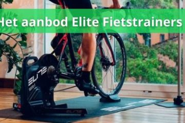 Wielrenner fietst op elite fietstrainer