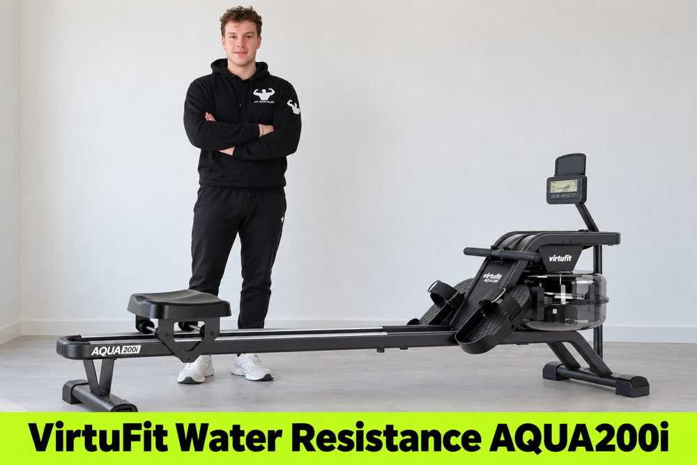 Casper naast de VirtuFit Water Resistance AQUA200i
