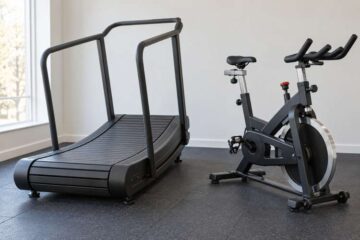 Mechanische loopband en spinningfiets zonder stekker